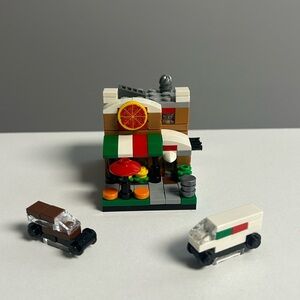 LEGO Mini Pizza Shop Set with Vehicles - Multicolor